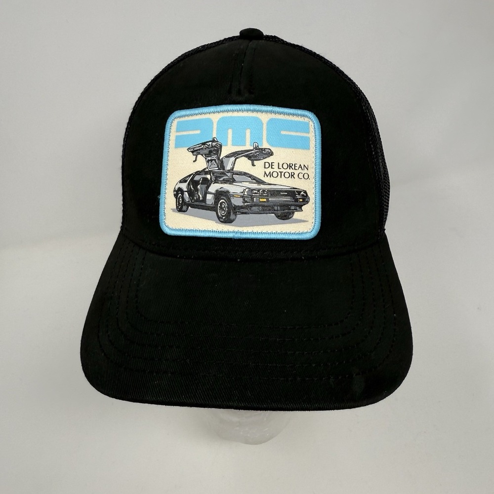 American Needle Black Hat with Blue and White Patch
